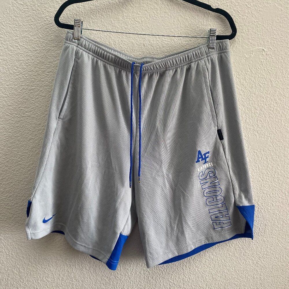 Air Force Falcons Nike DRI-FIT Athletic Shorts Gray Color Large Athletic Workout
